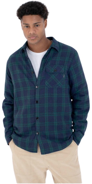 2026 Hurley Mens Axe Sherpa Flannel Shirt MVSEU00004 - Jade Horizon / Camo